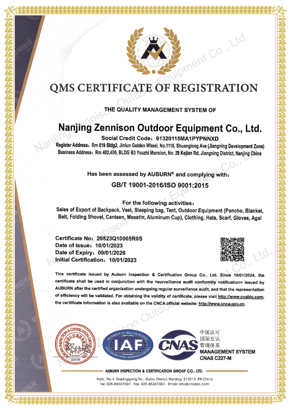 ISO 9001 certificate