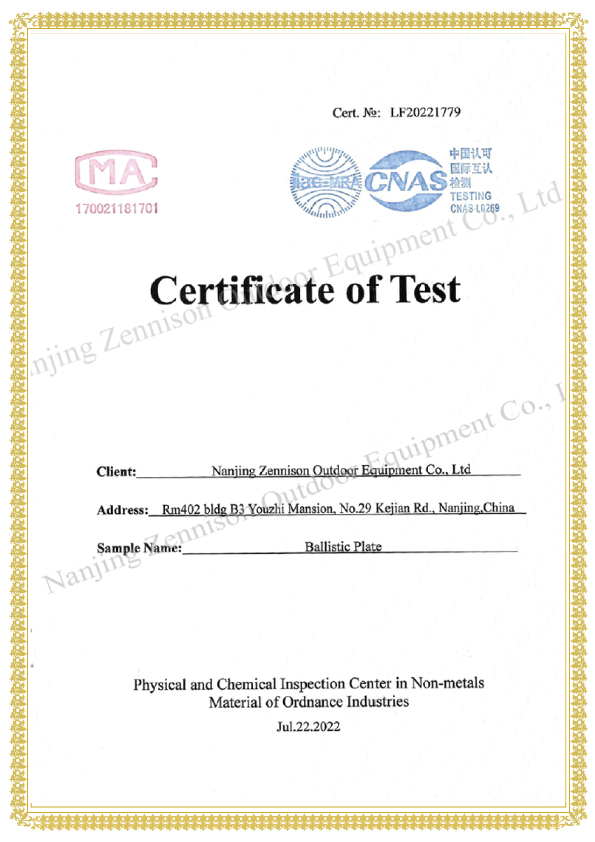 bulletproof plate test