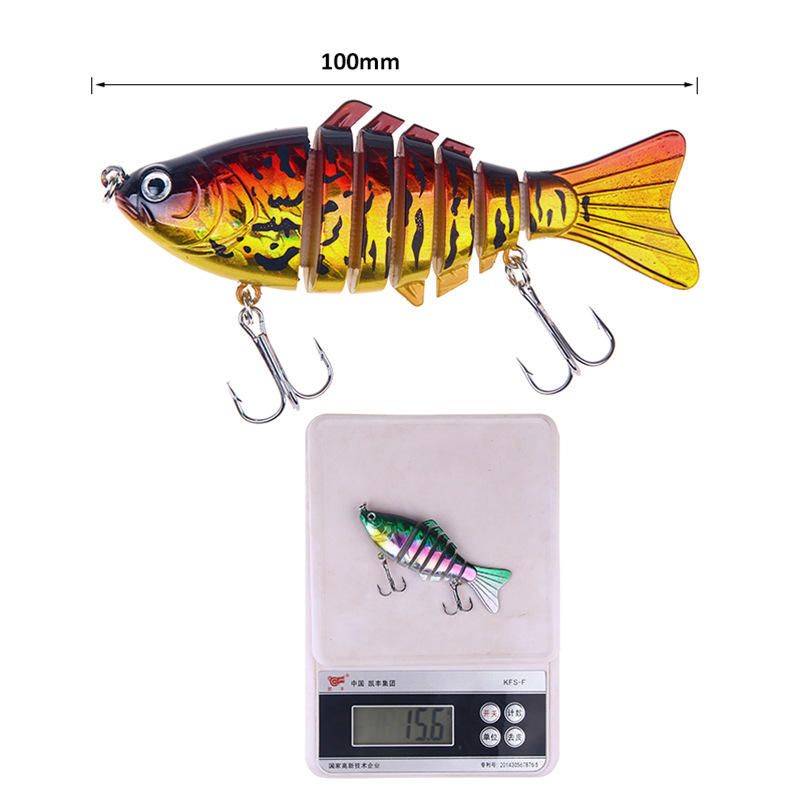 6 pcs Set Multi Jointed Segmented Bass Swimbait Hard