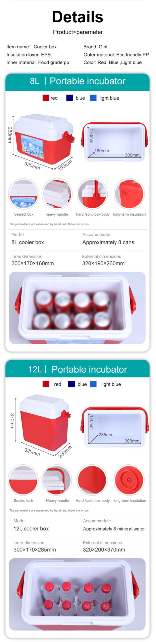 Camping Plastic OEM Ice Chest Cooler Box Detail