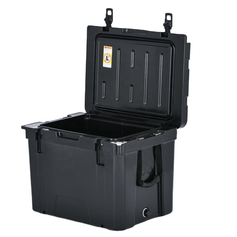 Ice Cooler Box 55QT Rotational Molding Hard Big Coolers With Pu Foam Filling