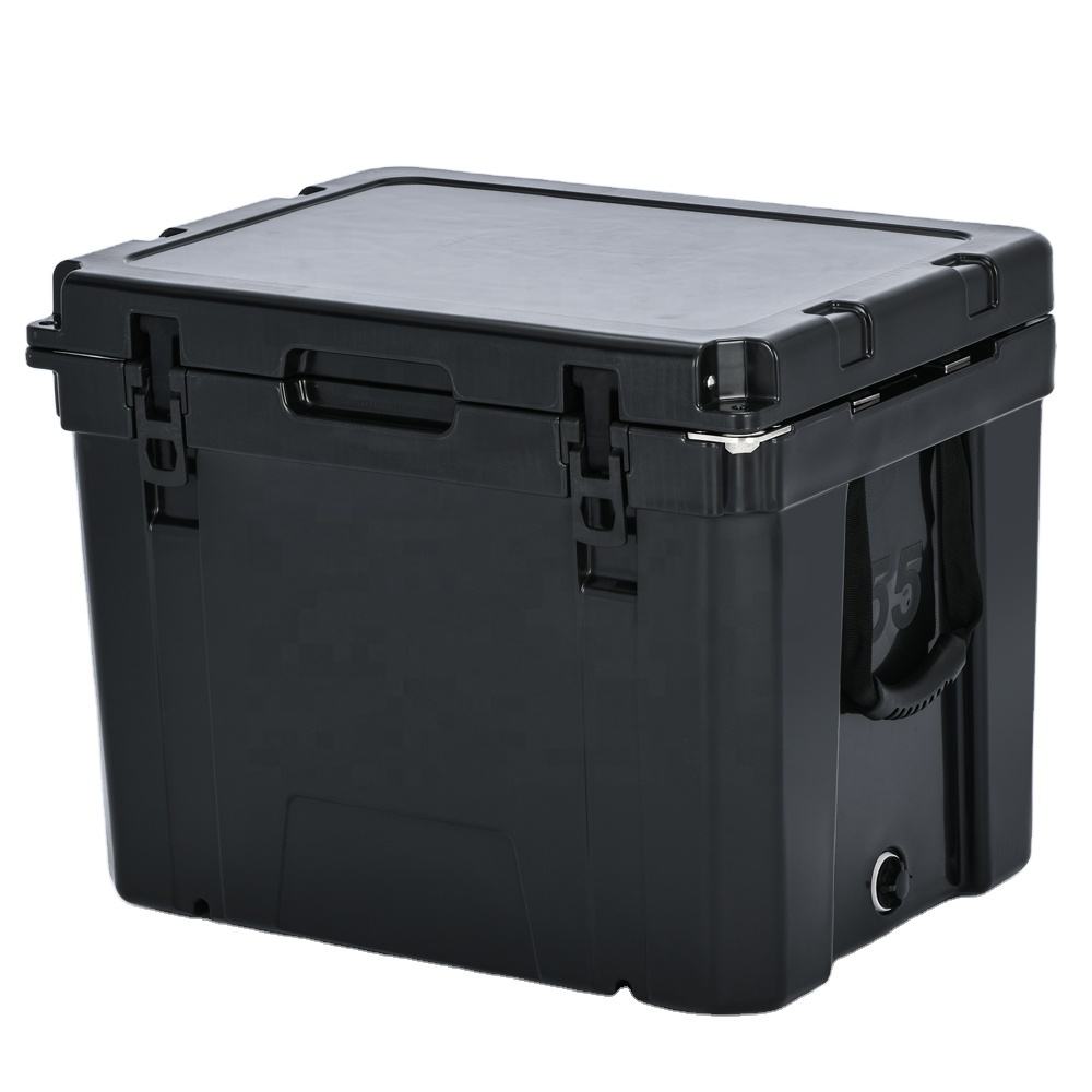 Ice Cooler Box 55QT Rotational Molding Hard Big Coolers With Pu Foam Filling