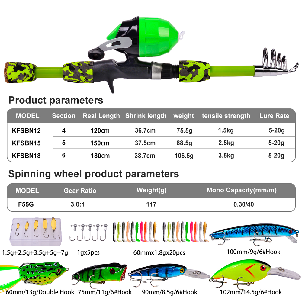 Kids Fishing Rod and Reel Combo Kit