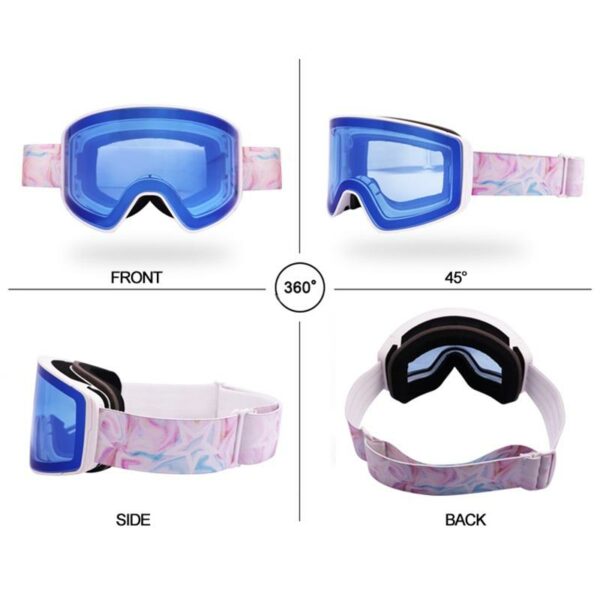 New Arrival strap custom logo anti-fog snow Googles