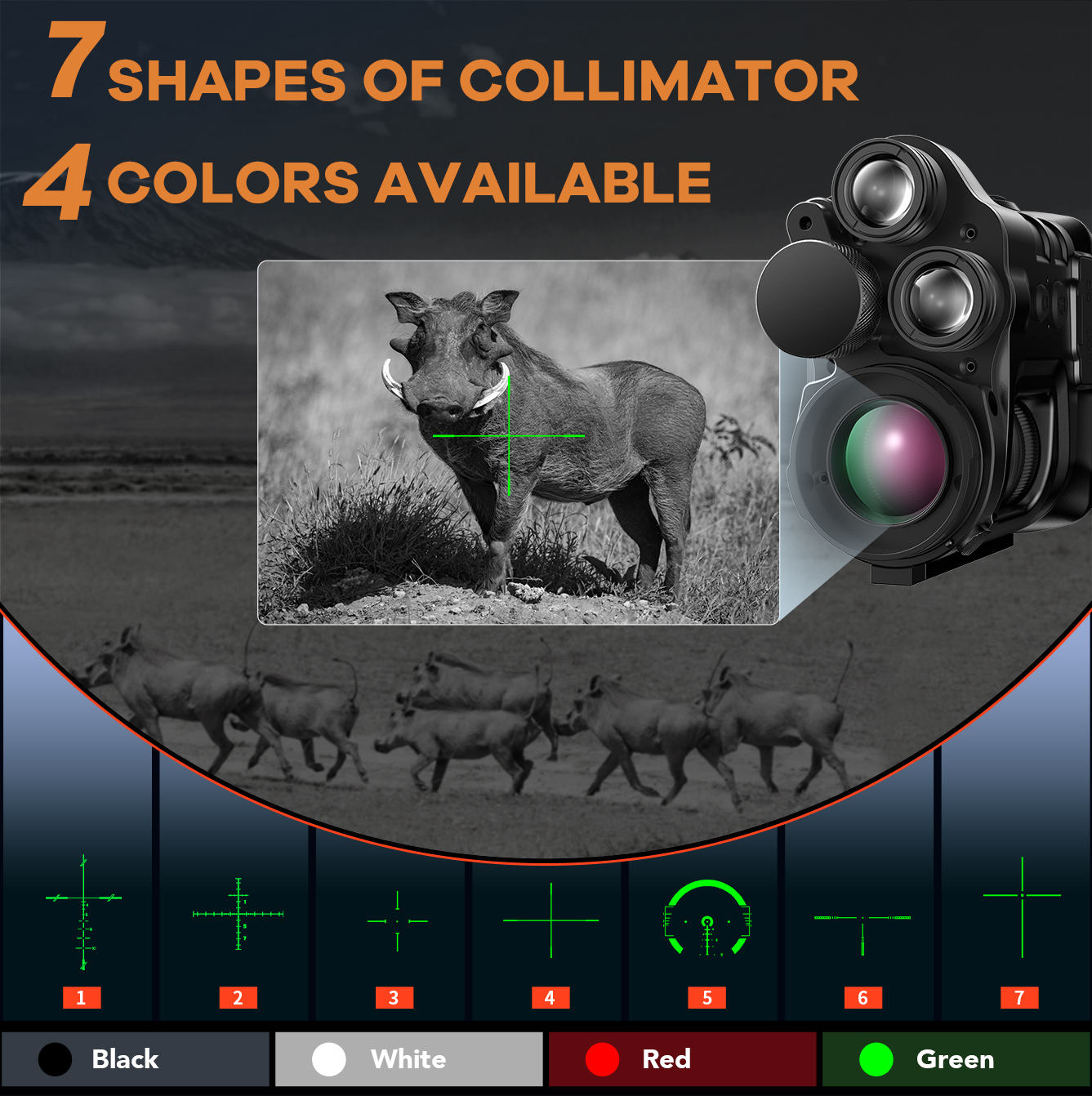 night vision monocular digital scope dual Detail