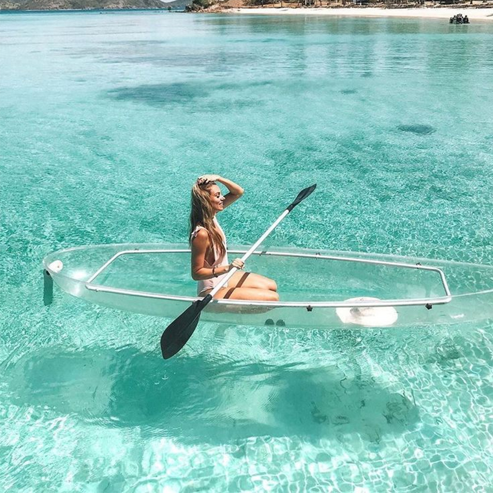 Hot Selling Clear Bottom See Through Boat PC Transparent Canoe Kayak